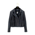CHANEL TWEED LEATHER JACKET NAVY LAMB SKIN 40 P51 RTW 90313367