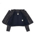 CHANEL TWEED LEATHER JACKET NAVY LAMB SKIN 40 P51 RTW 90313367
