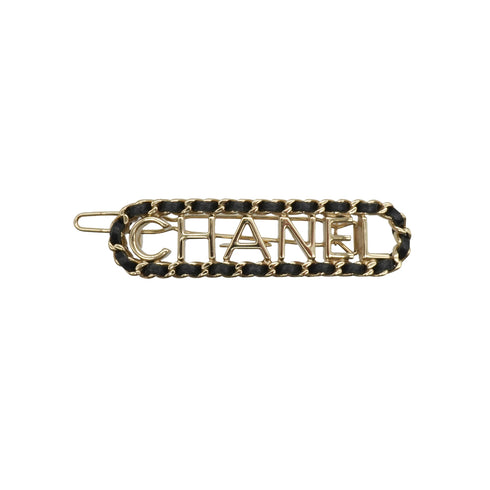 CHANEL VALLETTA CHAIN LOGO SILVER HAIR ACCESSORY B20C 90339682