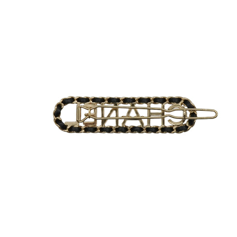 CHANEL VALLETTA CHAIN LOGO SILVER HAIR ACCESSORY B20C 90339682
