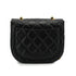 VINTAGE CHANEL MATELASSE HALF MOON CHAIN SHOULDER BAG BLACK LAMB SKIN 90332918