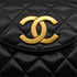 VINTAGE CHANEL MATELASSE HALF MOON CHAIN SHOULDER BAG BLACK LAMB SKIN 90332918