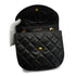 VINTAGE CHANEL MATELASSE HALF MOON CHAIN SHOULDER BAG BLACK LAMB SKIN 90332918