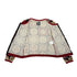 CHANEL VINTAGE COCOMARK FLEECE CARDIGAN RED BLACK BEIGE COTTON 38 09P RTW 90313370