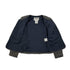 CHANEL VINTAGE COCO BUTTON DENIM TWEED JACKET BLUE GRAY COTTON 38 03P RTW 90313368