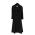 CHANEL VINTAGE COCO BUTTON LONG COAT BLACK CASHMERE 38 96A RTW 90312711