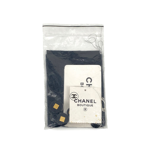 CHANEL VINTAGE COCO BUTTON LONG COAT BLACK CASHMERE 38 96A RTW 90312711