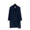 CHANEL VINTAGE COCO BUTTON LONG COAT NAVY 38 96P RTW 90312623