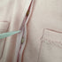 CHANEL VINTAGE COCO BUTTON TWEED HALF SLEEVE FRINGE TOPS LIGHT PINK WOOL 42 08C RTW 90311812