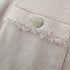 CHANEL VINTAGE COCO BUTTON TWEED HALF SLEEVE FRINGE TOPS LIGHT PINK WOOL 42 08C RTW 90311812