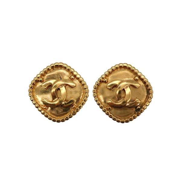 VINTAGE CHANEL EARRINGS COCOMARK SQUARE ACCESSORY 96A 90335630