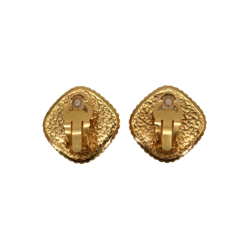 VINTAGE CHANEL EARRINGS COCOMARK SQUARE ACCESSORY 96A 90335630