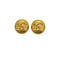 CHANEL VINTAGE EARRINGS ROUND COCOMARK GOLD ACCESSORY 95C 90312949