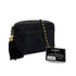 CHANEL VINTAGE MATELASSE FRINGE CHAIN SHOULDER BAG BLACK LAMB SKIN 90312507