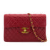 CHANEL VINTAGE MAXI MATELASSE 34 CHAIN SHOULDER BAG RED LAMB SKIN 90313554