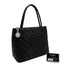 CHANEL VINTAGE MEDALLION TOTE BAG BLACK CAVIAR SKIN SILVER HARDWARE 90312616