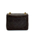 CHANEL VINTAGE MINI SQUARE 17 CHAIN SHOULDER BAG BROWN LAMB SKIN GOLD HARDWARE 90315025