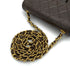 CHANEL VINTAGE MINI SQUARE 17 CHAIN SHOULDER BAG BROWN LAMB SKIN GOLD HARDWARE 90315025