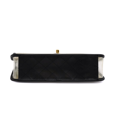 CHANEL SAND BY THE SEA CHAIN SHOULDER BAG BALCK CLEAR VINYL SAND LAMB SKIN GOLD HARDWARE 90341909