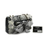 CHANEL CHEVRON V STITCH COCOMARK CAMELLIA CHAIN SHOULDER BAG WHITE BLACK CORDUROY GOLD HARDWARE 90340490