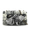 CHANEL CHEVRON V STITCH COCOMARK CAMELLIA CHAIN SHOULDER BAG WHITE BLACK CORDUROY GOLD HARDWARE 90340490