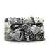 CHANEL CHEVRON V STITCH COCOMARK CAMELLIA CHAIN SHOULDER BAG WHITE BLACK CORDUROY GOLD HARDWARE 90340490