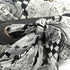 CHANEL CHEVRON V STITCH COCOMARK CAMELLIA CHAIN SHOULDER BAG WHITE BLACK CORDUROY GOLD HARDWARE 90340490