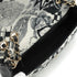 CHANEL CHEVRON V STITCH COCOMARK CAMELLIA CHAIN SHOULDER BAG WHITE BLACK CORDUROY GOLD HARDWARE 90340490