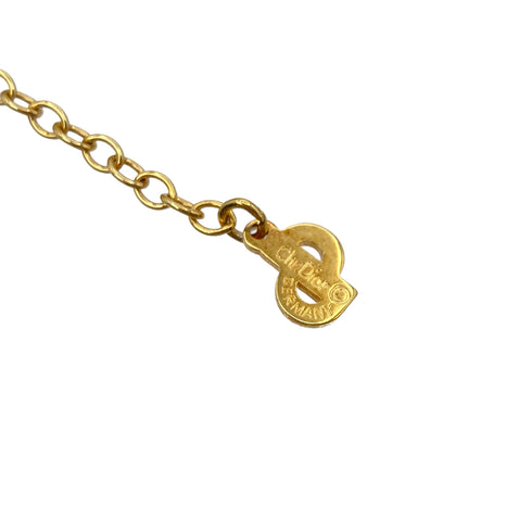 CHRISTIAN DIOR NECKLACE CD LOGO GOLD ACCESSORY 90322212