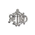 CHRISTIAN DIOR BROOCH EMBLEM RHINESTONE LOGO SILVER ACCESSORY 90326680