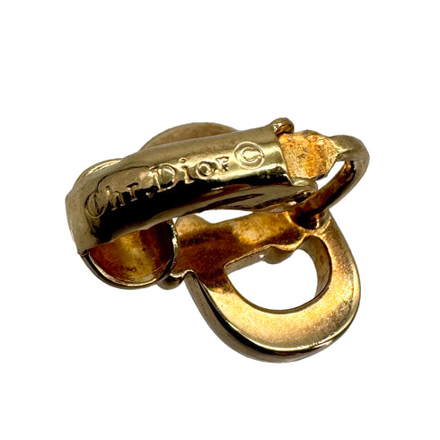CHRISTIAN DIOR EARRINGS CD LOGO GOLD ACCESSORY 90324148