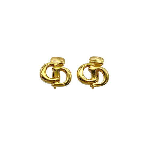 CHRISTIAN DIOR EARRINGS CD LOGO GOLD ACCESSORY 90322193