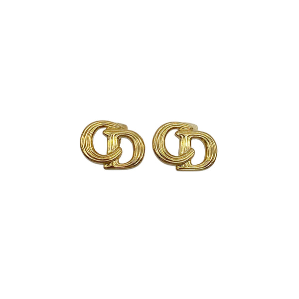 CHRISTIAN DIOR EARRINGS CD LOGO GOLD ACCESSORY 90322203