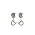 CHRISTIAN DIOR EARRINGS CD LOGO RHINESTONE SWING SILVER ACCESSORY 90326696