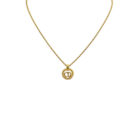 CHRISTIAN DIOR NECKLACE CD LOGO GOLD ACCESSORY 90322215