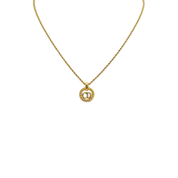CHRISTIAN DIOR NECKLACE CD LOGO GOLD ACCESSORY 90322215
