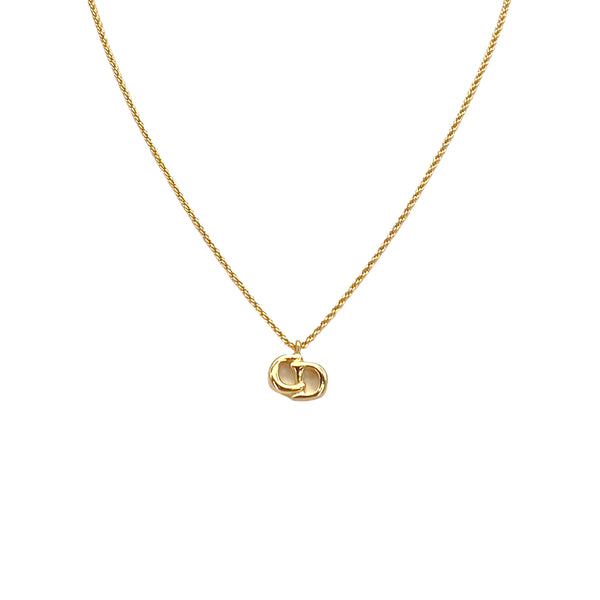 CHRISTIAN DIOR NECKLACE CD LOGO GOLD ACCESSORY 90326701