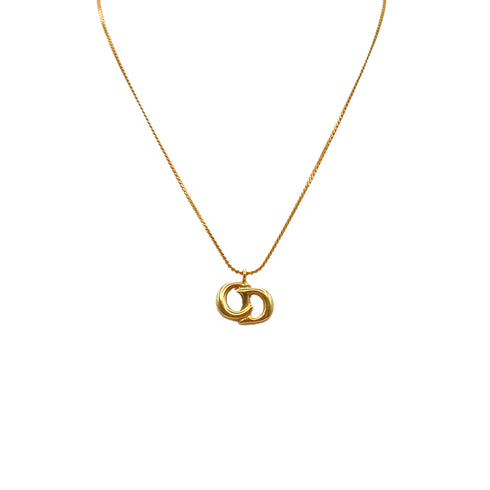 CHRISTIAN DIOR NECKLACE CD LOGO GOLD ACCESSORY 90327621