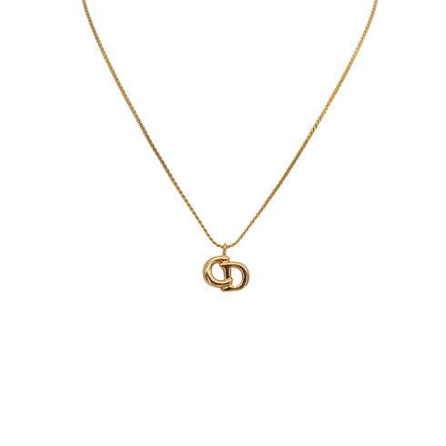 CHRISTIAN DIOR NECKLACE CD LOGO GOLD ACCESSORY 90323214