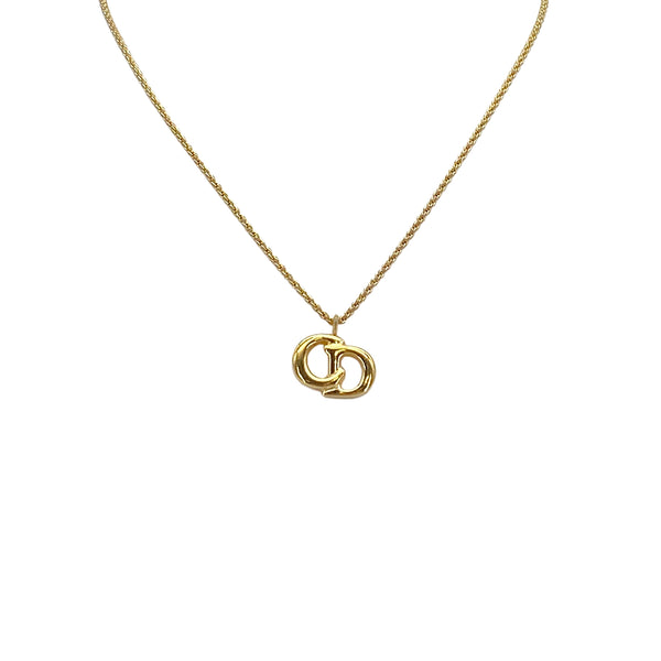 CHRISTIAN DIOR NECKLACE CD LOGO GOLD ACCESSORY 90324647