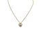 CHRISTIAN DIOR NECKLACE CD LOGO HEART RHINESTONE GOLD ACCESSORY 90322197