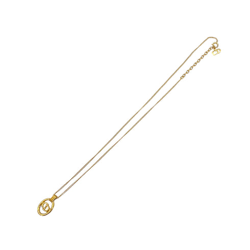 CHRISTIAN DIOR NECKLACE CD LOGO OVAL GOLD ACCESSORY 90326689