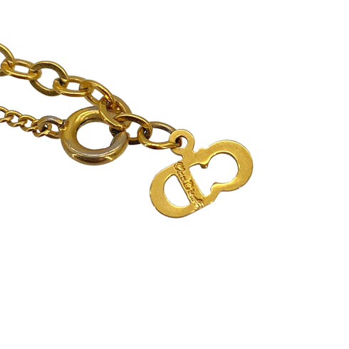 CHRISTIAN DIOR NECKLACE CD LOGO OVAL GOLD ACCESSORY 90326689