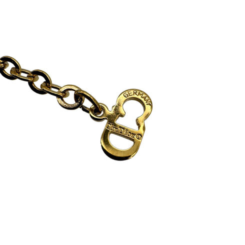CHRISTIAN DIOR NECKLACE CD LOGO OVAL GOLD ACCESSORY 90323208