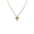 CHRISTIAN DIOR NECKLACE CD LOGO RIBBON GOLD ACCESSORY 90322216
