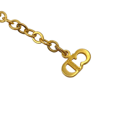 CHRISTIAN DIOR NECKLACE CD LOGO ROUND GOLD ACCESSORY 90322181