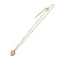 CHRISTIAN DIOR NECKLACE HEART LOGO RHINESTONE GOLD ACCESSORY 90326693