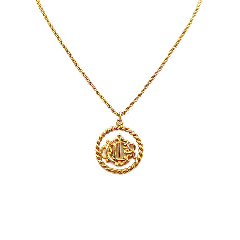 CHRISTIAN DIOR NECKLACE LOGO GOLD ACCESSORY 90322213