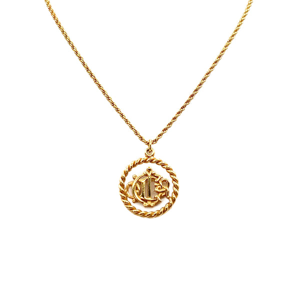 CHRISTIAN DIOR NECKLACE LOGO GOLD ACCESSORY 90322213