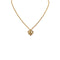 CHRISTIAN DIOR NECKLACE LOGO HEART RHINESTONE GOLD ACCESSORY 90322205